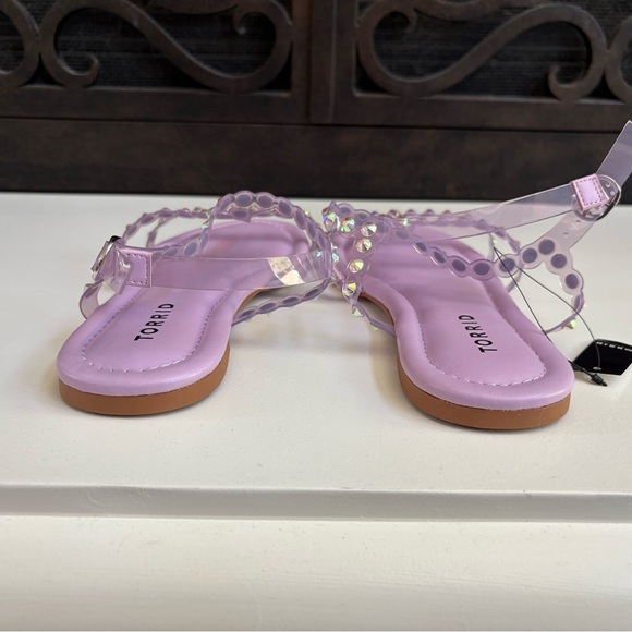NWT Torrid Embellished Jelly Gladiator Sandals 8.5 Wide - Picture 5 of 7